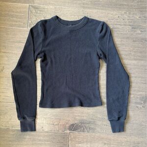 Skims Black Ribbed Top